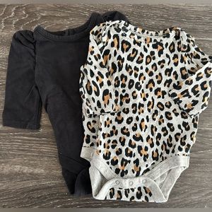 Two Baby Gap long sleeve snap onesies